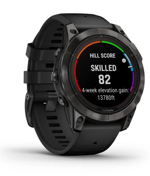 Смарт-часы Garmin Fenix ​​7 Pro Sapphire Solar Carbon Gray DLC Titanium with Black Silicone (010-02777-54)