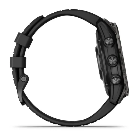 Смарт-часы Garmin Fenix ​​7 Pro Sapphire Solar Carbon Gray DLC Titanium with Black Silicone (010-02777-54)