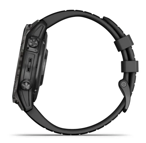 Смарт-часы Garmin Fenix ​​7 Pro Sapphire Solar Carbon Gray DLC Titanium with Black Silicone (010-02777-54)