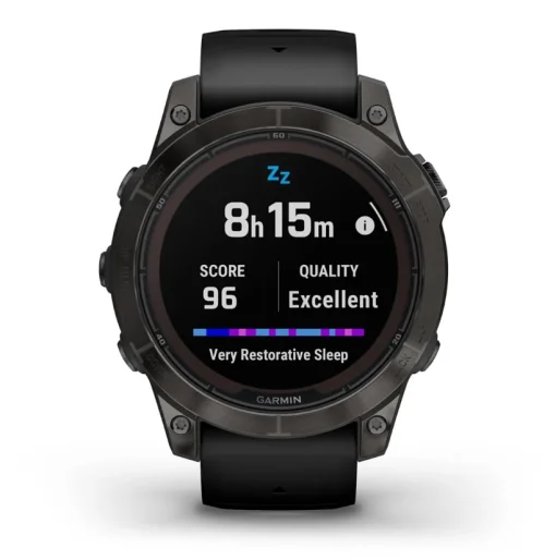 Смарт-часы Garmin Fenix ​​7 Pro Sapphire Solar Carbon Gray DLC Titanium with Black Silicone (010-02777-54)