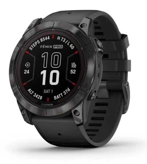 Смарт-часы Garmin Fenix ​​7X Pro Sapphire Solar Carbon Gray DLC Titanium with Black Band (010-02778-54)