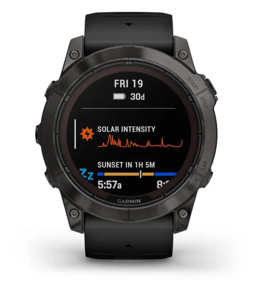 Смарт-часы Garmin Fenix ​​7X Pro Sapphire Solar Carbon Gray DLC Titanium with Black Band (010-02778-54)