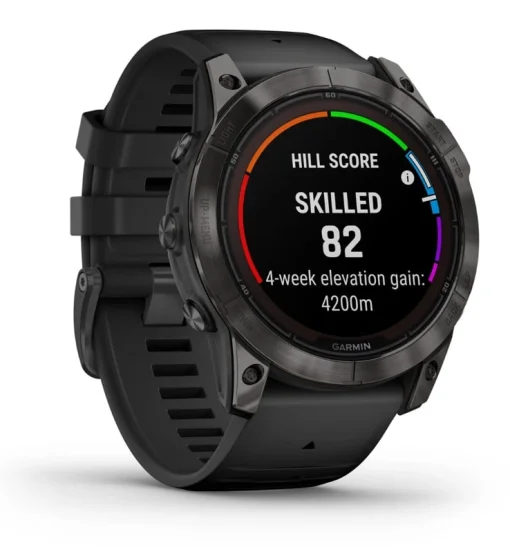 Смарт-часы Garmin Fenix ​​7X Pro Sapphire Solar Carbon Gray DLC Titanium with Black Band (010-02778-54)