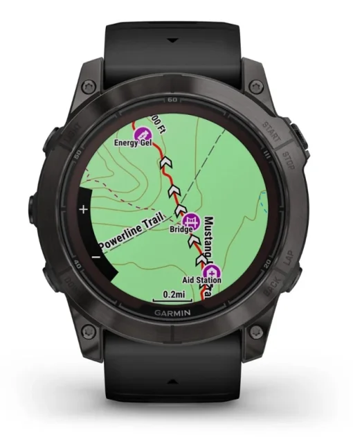 Смарт-часы Garmin Fenix ​​7X Pro Sapphire Solar Carbon Gray DLC Titanium with Black Band (010-02778-54)