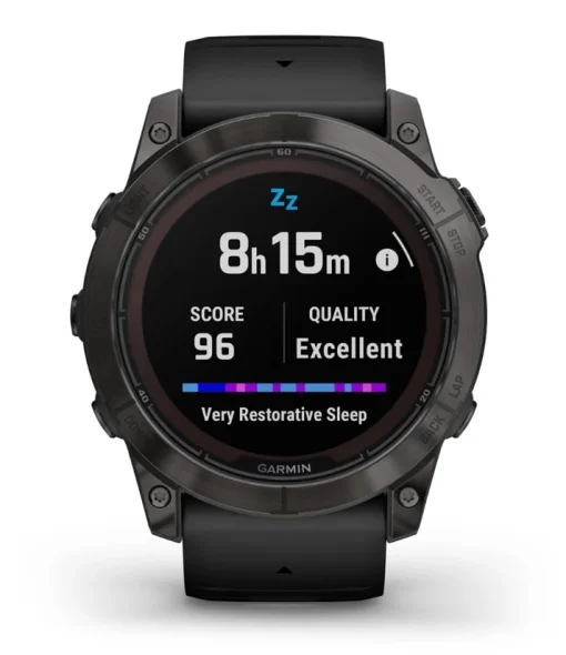Смарт-часы Garmin Fenix ​​7X Pro Sapphire Solar Carbon Gray DLC Titanium with Black Band (010-02778-54)