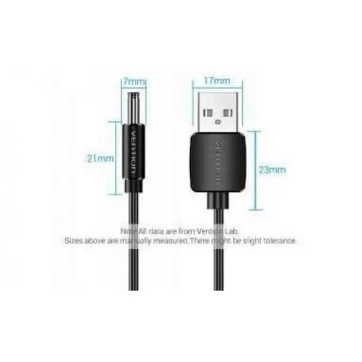 Кабель Vention USB - DC 3.5мм (M/M), 0.5м, Black (CEXBD)