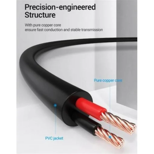 Кабель Vention USB - DC 3.5мм (M/M), 0.5м, Black (CEXBD)