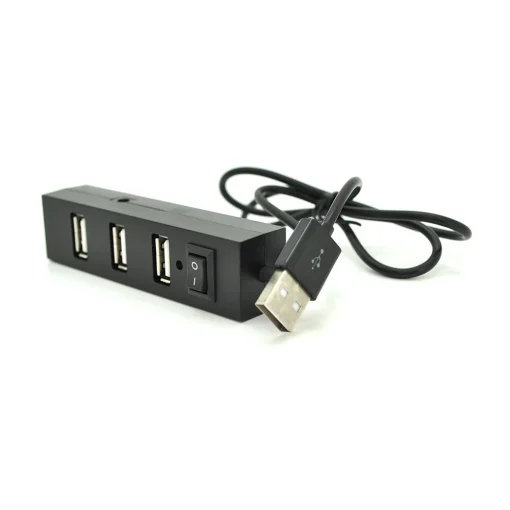 USB хаб з вимикачами VOLTRONIC YT-HUB4-B Black