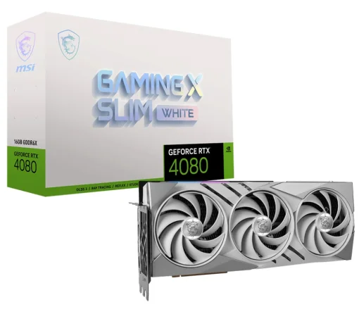 Видеокарта GF RTX 4080 16GB GDDR6X Gaming X Slim White MSI (GeForce RTX 4080 16GB GAMING X SLIM WHITE)