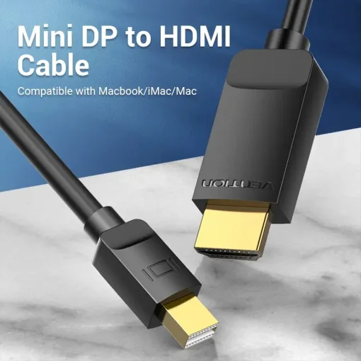 Кабель Vention MiniDisplayPort-HDMI, 3 m, v1.4, Black (HAHBI)