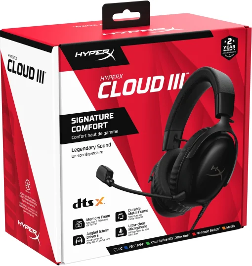 Гарнитура HyperX Cloud III Black (727A8AA)