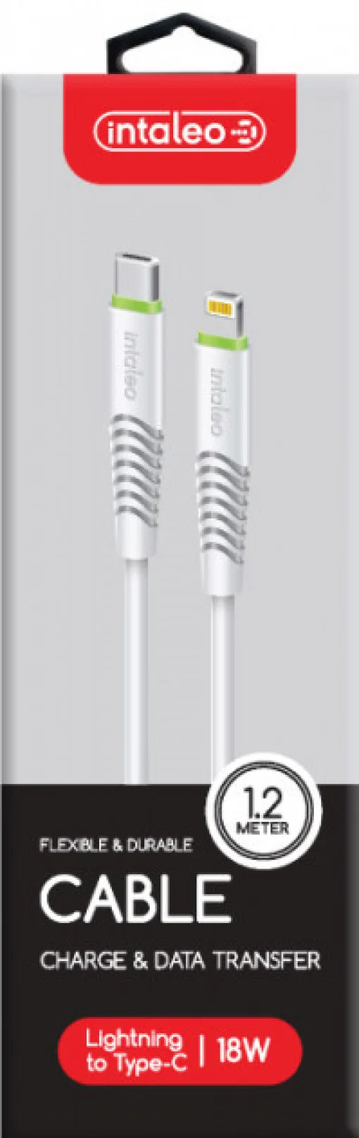 Кабель Intaleo CBFLEXTL1 USB-C-Lightning 1.2м White (1283126504099)