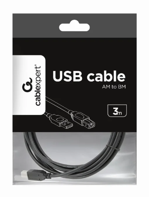 Кабель Cablexpert USB - USB Type-B V 2.0 (M/M), 1.8 м, черный (CCP-USB2-AMBM-6)