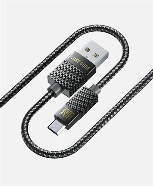 Кабель Luxe Cube Premium USB-microUSB, 1м, серый (8886668686167)