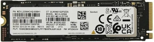 Накопичувач SSD  256GB Samsung PM9A1 M.2 2280 PCIe 4.0 x4 V-NAND 3bit MLC (MZ-VL22560_OEM)