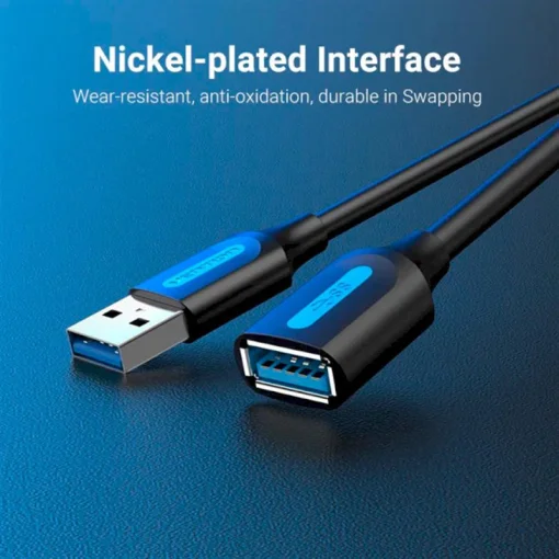 Кабель удлинитель Vention USB3.0 AF - USB3.0 AM, 3 m, Black (CBHBI)