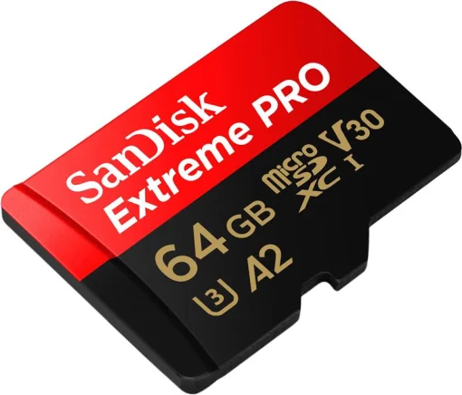 Карта памяти MicroSDXC 64GB UHS-I U3 R200/W90MB/s SanDisk Extreme Pro V30 + SD-адаптер (SDSQXCU-064G-GN6MA)