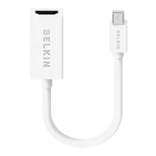 Адаптер Belkin mini DisplayPort – HDMI (M/F), 0.12 м, White (F2CD021eb)