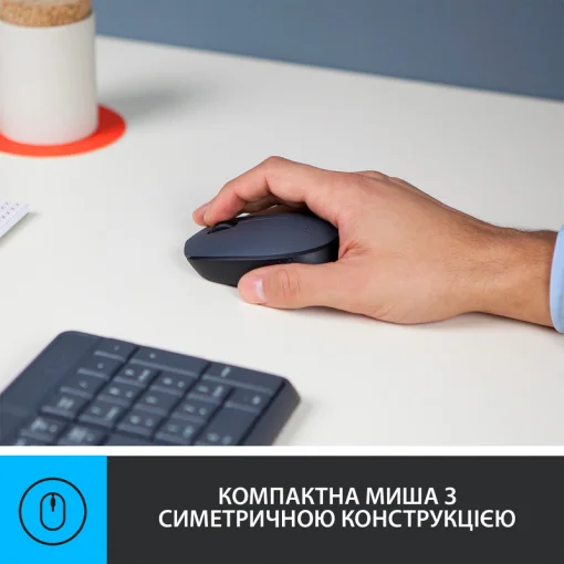 Комплект (клавіатура, мишка) бездротовий Logitech MK235 Grey USB (920-007931)