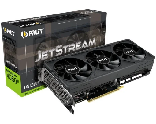 Видеокарта GF RTX 4060 Ti 16GB GDDR6 JetStream Palit (NE6406T019T1-1061J)