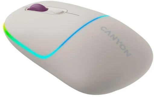 Миша бездротова Canyon MW-22 Dual Band RGB Wireless Rice (CNS-CMSW22RC)