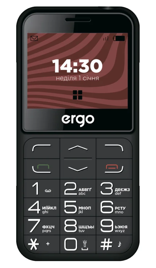 Мобильный телефон Ergo R231 Dual Sim Black