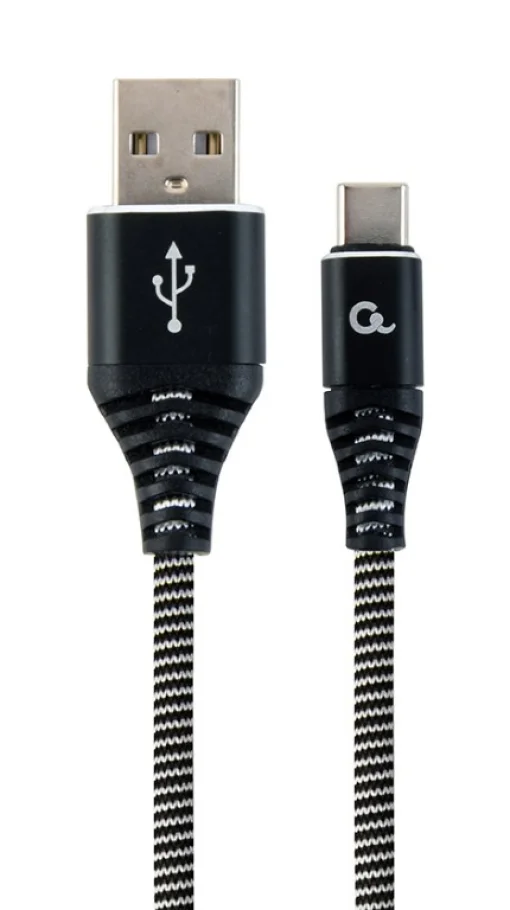 Кабель Cablexpert (CC-USB2B-AMCM-1M-BW) USB 2.0 A - USB Type-C, преміум, 1м, чорний