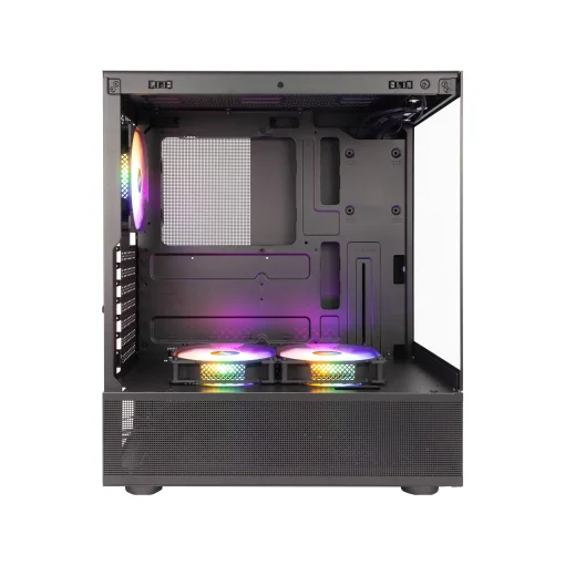 Корпус 1stPlayer Mi7-A-2F2R-1F2 Black без БП