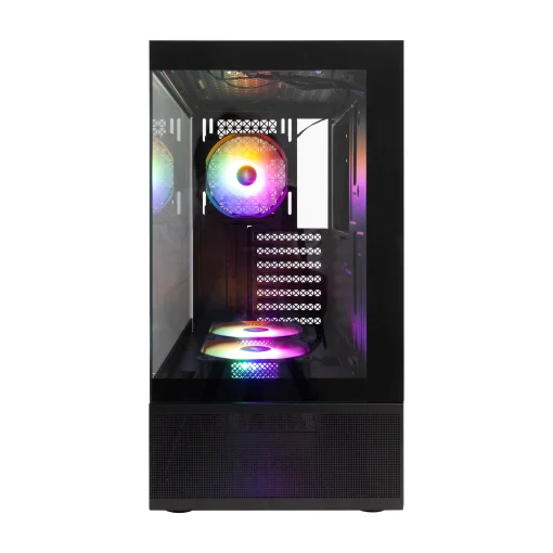 Корпус 1stPlayer Mi7-A-2F2R-1F2 Black без БП