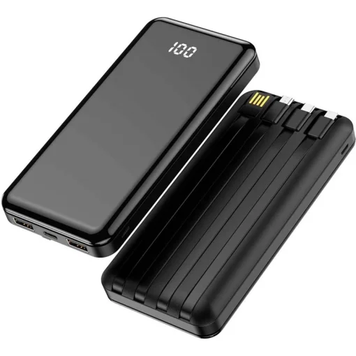 Універсальна мобільна батарея Forewer TB-411 ALLin1 USB-C + Lightning + microUSB 10000mAh Black (1283126565083)