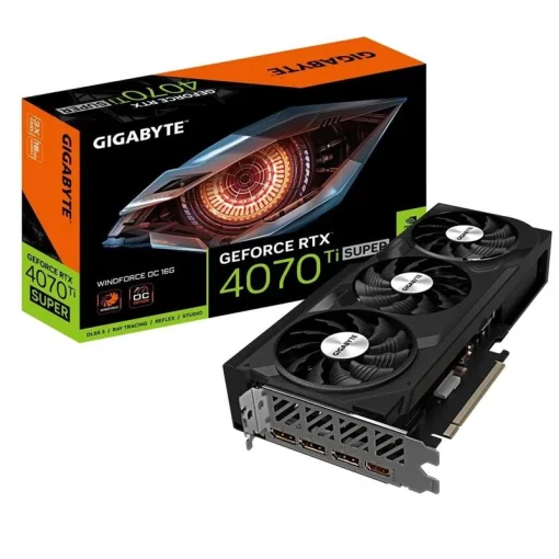 Видеокарта GF RTX 4070 Ti Super 16GB GDDR6X Windforce OC Gigabyte (GV-N407TSWF3OC-16GD)