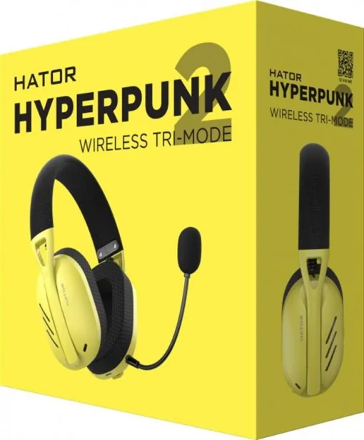 Навушники геймерскі HATOR Hyperpunk 2 Wireless Tri-mode Yellow (HTA-857)