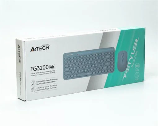 Комплект (клавиатура, мышка) беспроводной A4Tech Fstyler FG3200 Air Blue