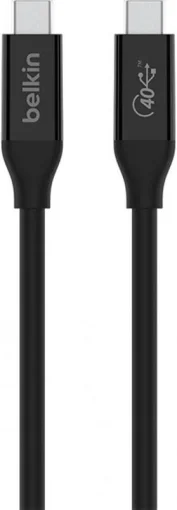 Кабель Belkin USB Type-C-USB Type-C, 40Gbps, 100W, 0.8м, Black (INZ001BT0.8MBK)