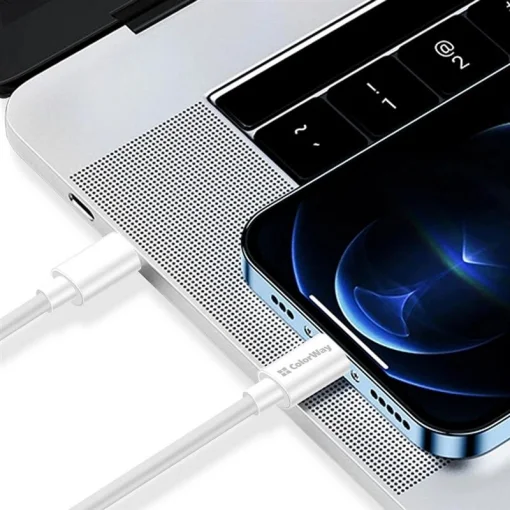 Кабель COLORWAY PD Fast Charging Type-C to Type-C 100W 5A 1м White (CW-CBPDCC058-WT)