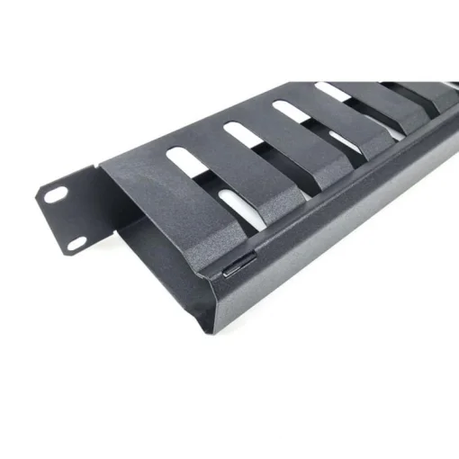 Кабельний організатор ESERVER горизонтальний 19" 1U односторонній, метал (51859)