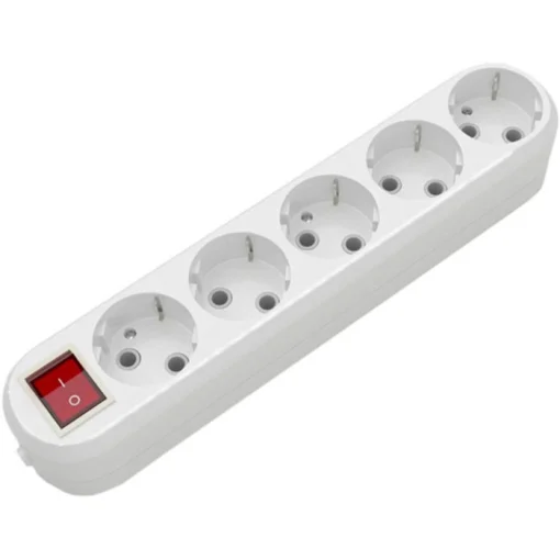 Розетковий блок із заземленням ELECTRUM C-SM-1781 White, 5 розеток