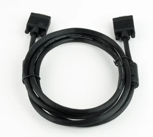 Кабель удлинитель Cablexpert VGA-VGA (M/F), HD15 с 2-мя фер. кольцами, 1.8 м, черный (CC-PPVGAX-6B)