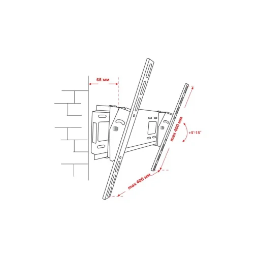 Крепление к телевизору КВАДО К-51 черный