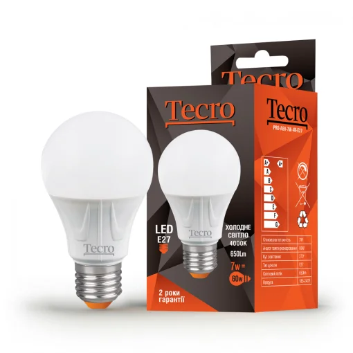 Лампа LED Tecro PRO-A60-7W-4K-E27 7W 4000K E27