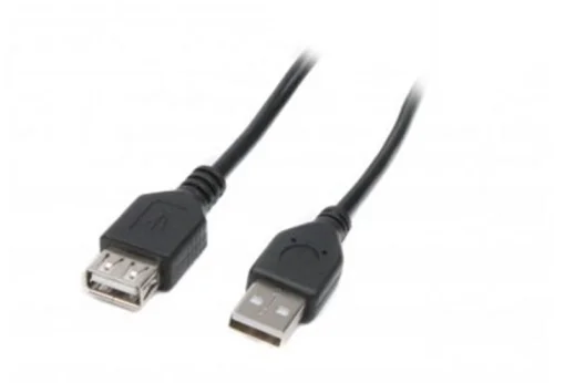 Кабель Maxxter USB - USB V 2.0 (M/F), 1.8 м, чорний (U-AMAF-6)