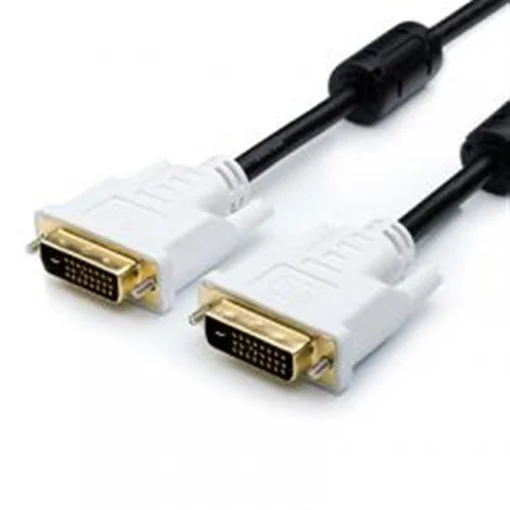 Кабель Atcom DVI-DVI (MM), 1.8 м, черно-белый (8057)