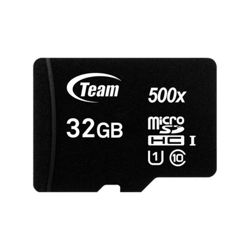 Карта памяти MicroSDHC 32GB UHS-I Class 10 Team Black + SD-adapter (TUSDH32GCL10U03)