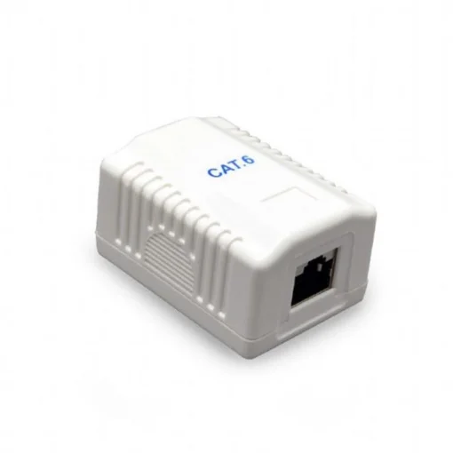 Розетка Cablexpert (NCAC-1F6-01) RJ-45, Cat6, наружная, белая