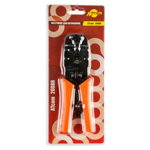 Инструмент для обжима RJ-45/RJ11 Atcom 2008R, блистер (проф. линейка)