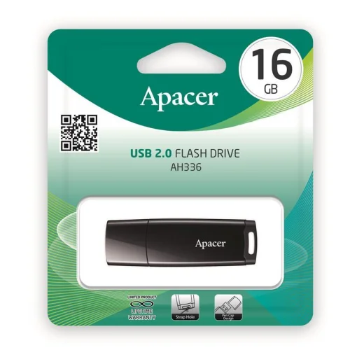 Флеш-накопитель USB 16GB ApAcer AH336 Black (AP16GAH336B-1)