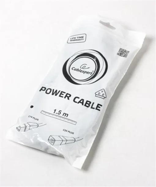 Кабель силовой Cablexpert (PC-189-C19) C19-С20, черный, 1.5 м
