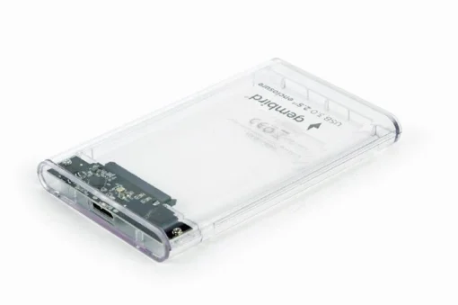 Внешний карман Gembird для подключения SATA HDD 2.5", USB 3.0, пластик, Transparent (EE2-U3S9-6)