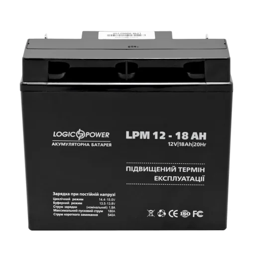 Аккумуляторная батарея LogicPower LPM 12V 18AH (LPM 12 – 18 AH) AGM