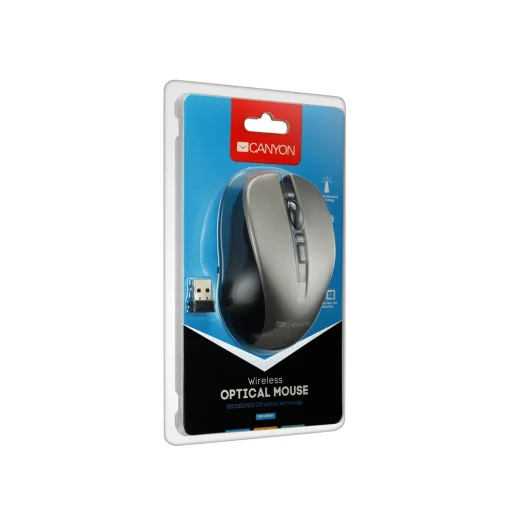 Мышь беспроводная Canyon CNE-CMSW1G Grey USB